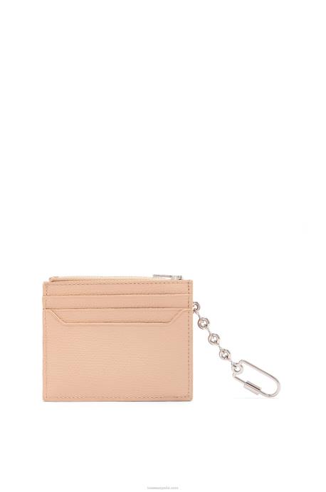 Loewe mujer tarjetero cuadrado con anagrama de piel de becerro granulada con cadena LP641368 desnudo