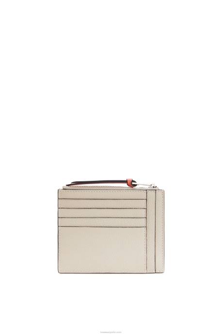 Loewe mujer tarjetero grande con monedas de suave piel de becerro granulada LP641353 avena ligera/miel