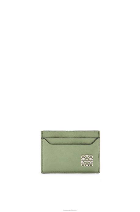 Loewe mujer tarjetero liso con anagrama de piel de becerro granulada LP641355 Romero