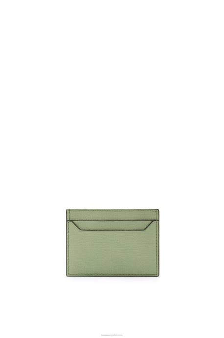 Loewe mujer tarjetero liso con anagrama de piel de becerro granulada LP641355 Romero