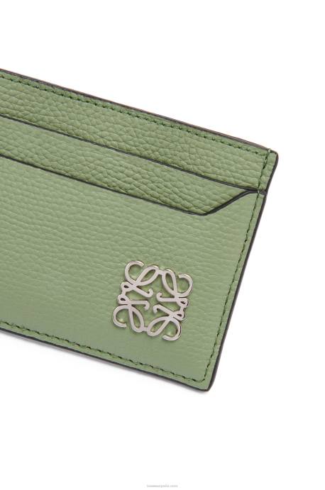 Loewe mujer tarjetero liso con anagrama de piel de becerro granulada LP641355 Romero