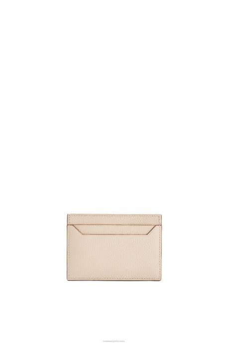 Loewe mujer tarjetero liso con anagrama de piel de becerro granulada LP641356 fantasma de luz