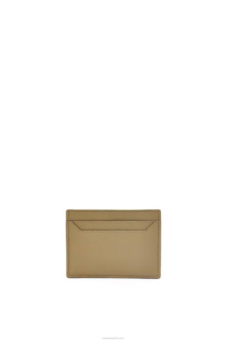 Loewe mujer tarjetero liso con anagrama de piel de becerro granulada LP641371 alcachofa verde
