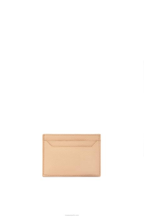 Loewe mujer tarjetero liso con anagrama de piel de becerro granulada LP641403 desnudo