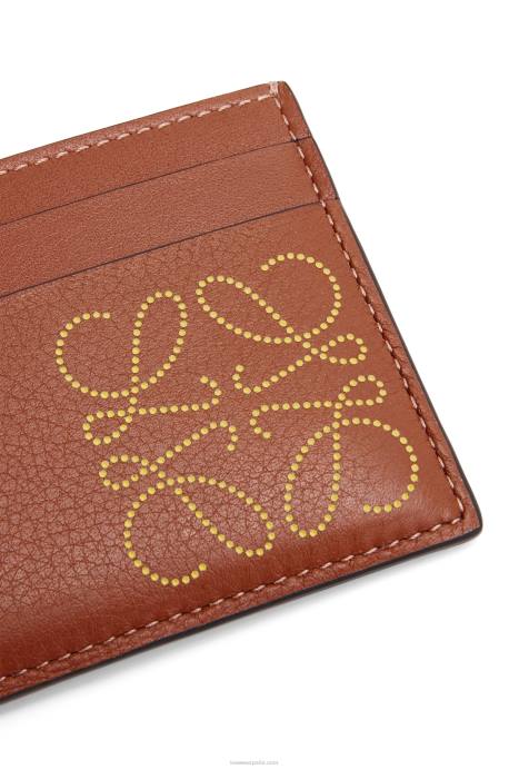 Loewe mujer tarjetero liso de la marca LP641388 bronceado/ocre