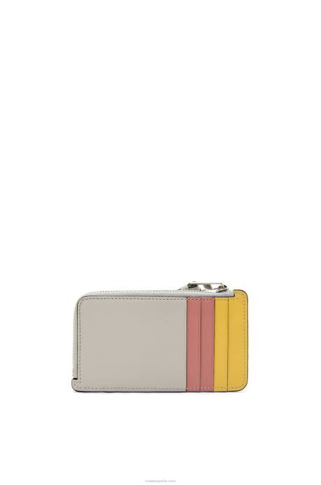 Loewe mujer tarjetero puzzle coin de piel de becerro clásica LP641370 fantasma/flor de durazno