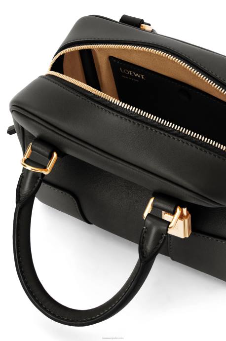 Loewe mujer Bolso amazona 16 cuadrado de piel de becerro napa LP64140 negro