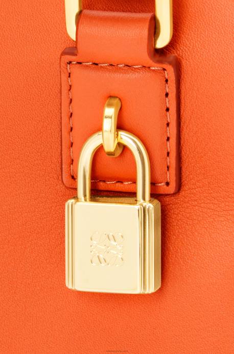 Loewe mujer Bolso amazona 16 cuadrado de piel de becerro napa LP64145 naranja
