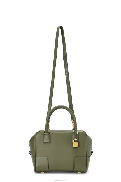 Loewe mujer Bolso amazona 19 cuadrado de piel de becerro napa LP64166 aguacate verde