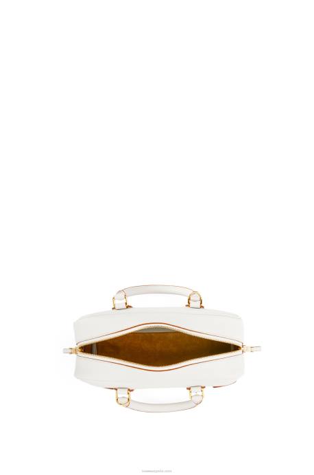 Loewe mujer Bolso amazona 23 de suave piel de becerro graneada LP64151 blanco suave