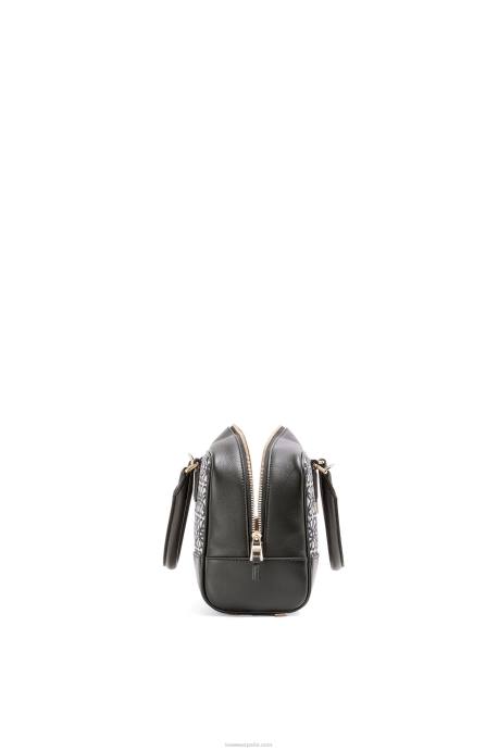 Loewe mujer amazona 23 en anagrama jacquard y piel de becerro LP64150 azul marino/negro