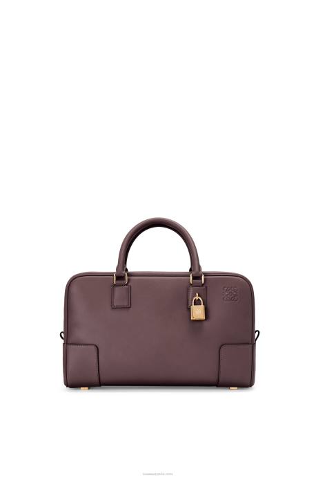 Loewe mujer bolso amazona 28 de piel de becerro napa LP64173 ciruela pasa