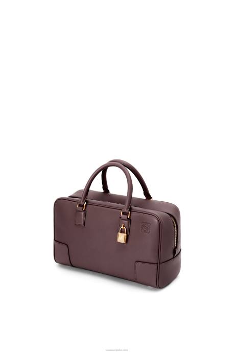 Loewe mujer bolso amazona 28 de piel de becerro napa LP64173 ciruela pasa
