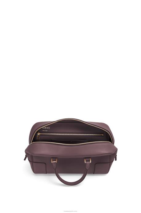 Loewe mujer bolso amazona 28 de piel de becerro napa LP64173 ciruela pasa