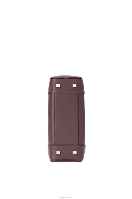 Loewe mujer bolso amazona 28 de piel de becerro napa LP64173 ciruela pasa