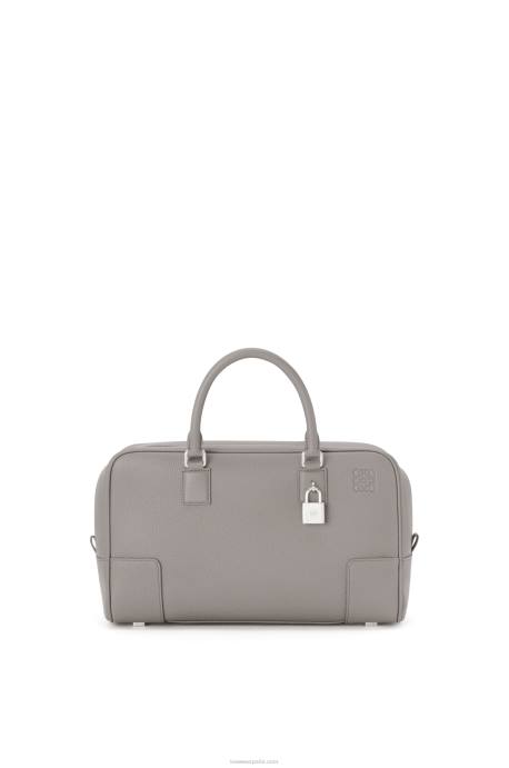 Loewe mujer bolso amazona 28 de suave piel de becerro graneada LP64134 Perla gris