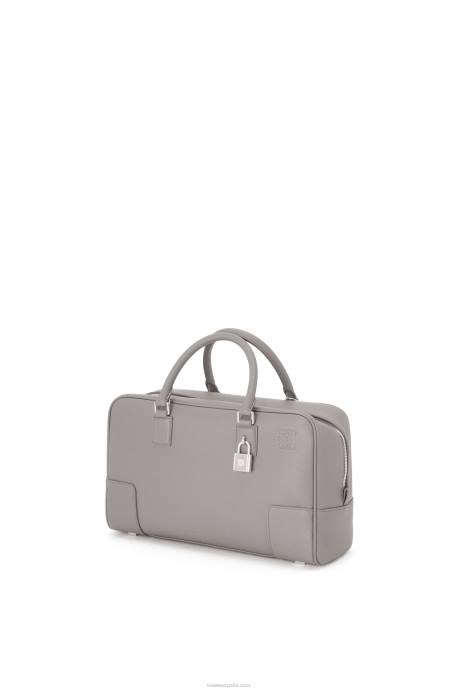 Loewe mujer bolso amazona 28 de suave piel de becerro graneada LP64134 Perla gris