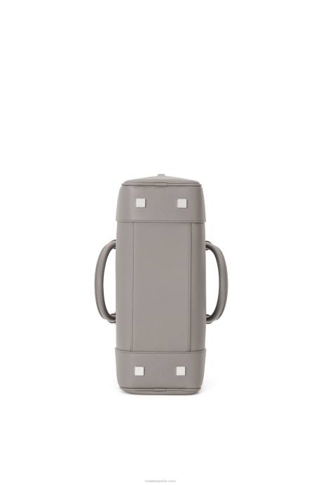 Loewe mujer bolso amazona 28 de suave piel de becerro graneada LP64134 Perla gris