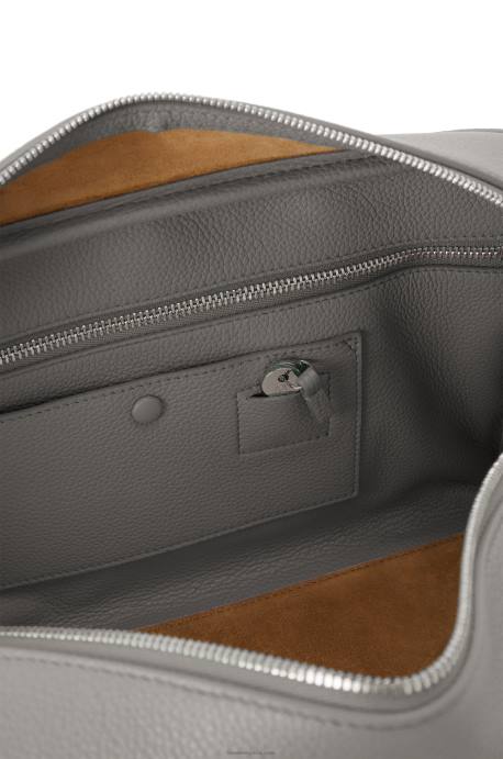 Loewe mujer bolso amazona 28 de suave piel de becerro graneada LP64134 Perla gris