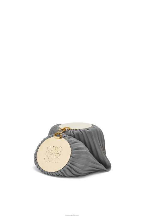 Loewe mujer bolsito para pulsera de napa de becerro y latón LP64622 gris asfalto