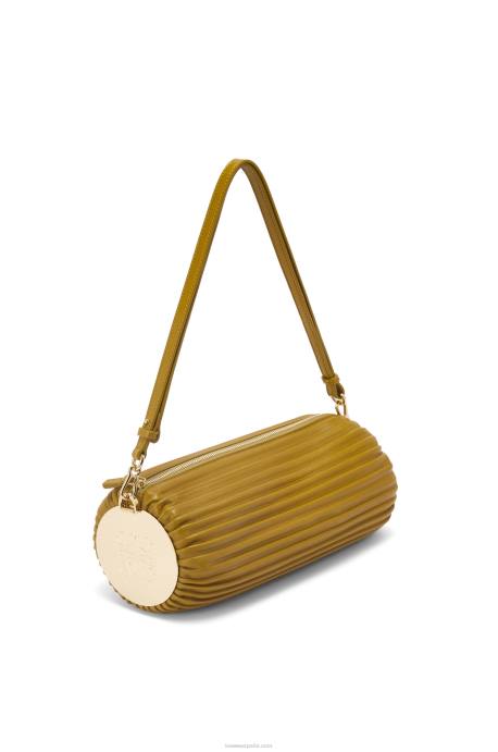 Loewe mujer bolsito para pulsera de napa de becerro y latón LP64624 ocre