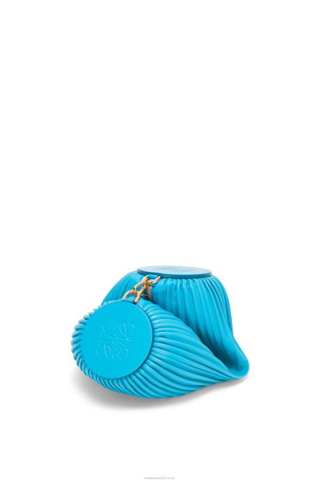 Loewe mujer bolsito para pulsera de piel de becerro napa LP64591 cian