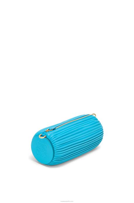 Loewe mujer bolsito para pulsera de piel de becerro napa LP64591 cian