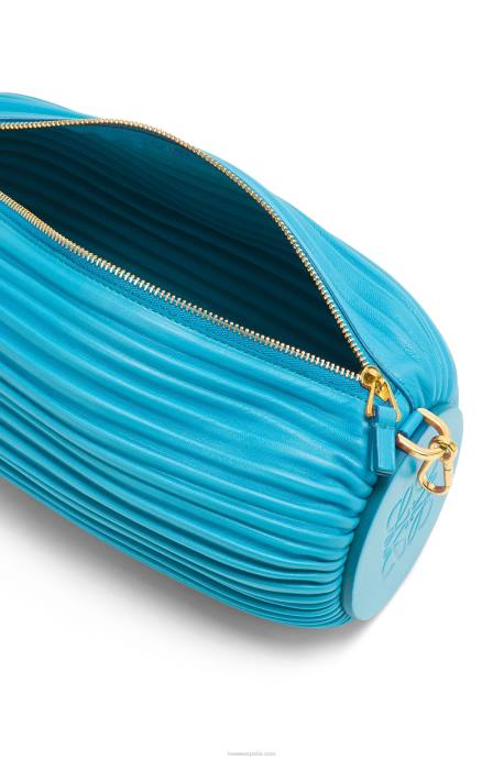 Loewe mujer bolsito para pulsera de piel de becerro napa LP64591 cian