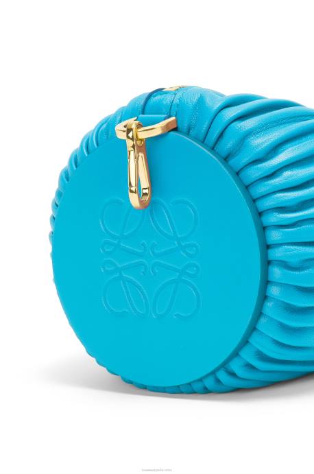 Loewe mujer bolsito para pulsera de piel de becerro napa LP64591 cian