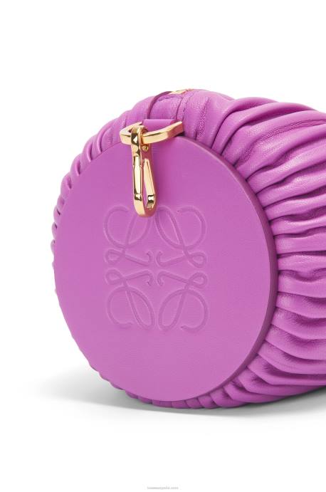 Loewe mujer bolsito para pulsera de piel de becerro napa LP64598 púrpura brillante