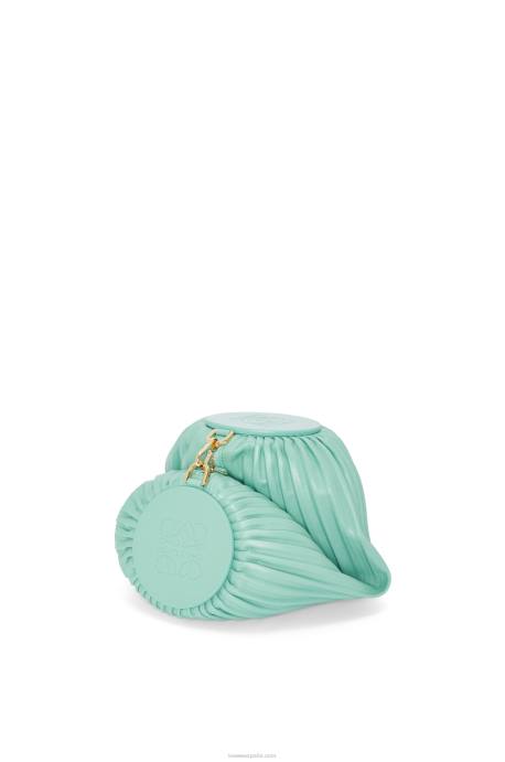 Loewe mujer bolsito pulsera en napa plisada LP64398 menta fresca