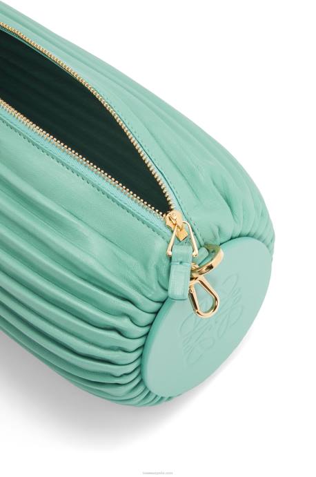 Loewe mujer bolsito pulsera en napa plisada LP64398 menta fresca