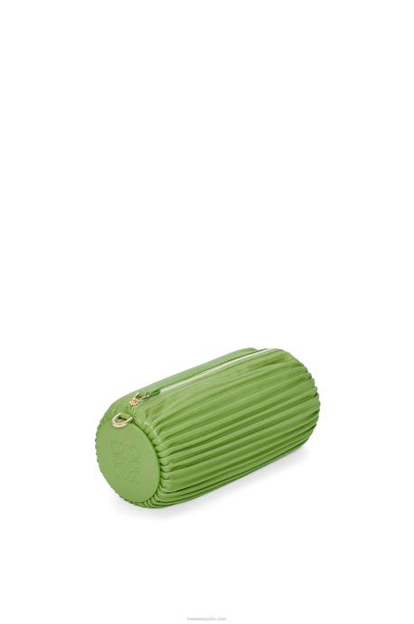 Loewe mujer bolsito pulsera en napa plisada LP64399 primavera verde