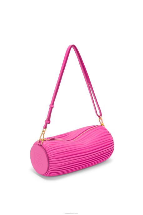 Loewe mujer bolsito pulsera en napa plisada LP64400 fucsia