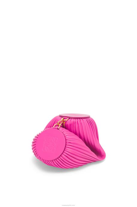 Loewe mujer bolsito pulsera en napa plisada LP64400 fucsia