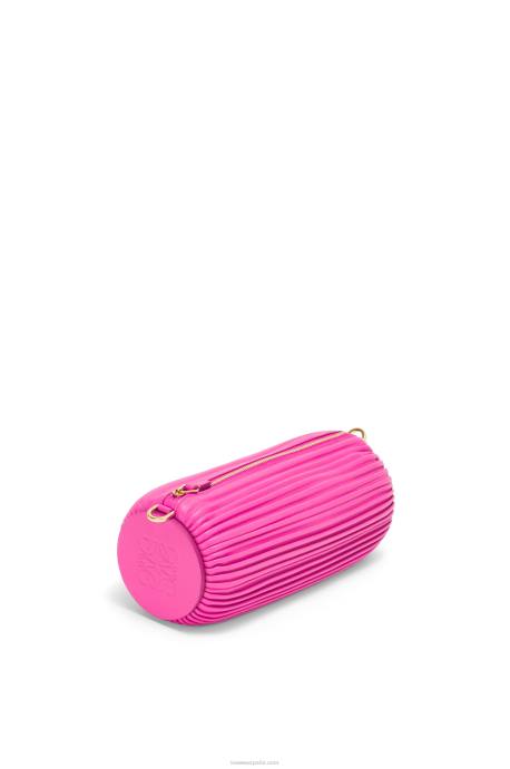 Loewe mujer bolsito pulsera en napa plisada LP64400 fucsia