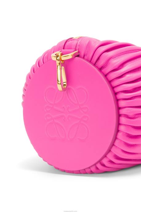 Loewe mujer bolsito pulsera en napa plisada LP64400 fucsia