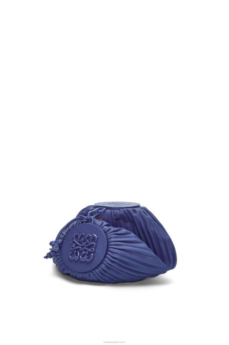 Loewe mujer bolsito pulsera en napa plisada LP64601 glaseado de color morado oscuro