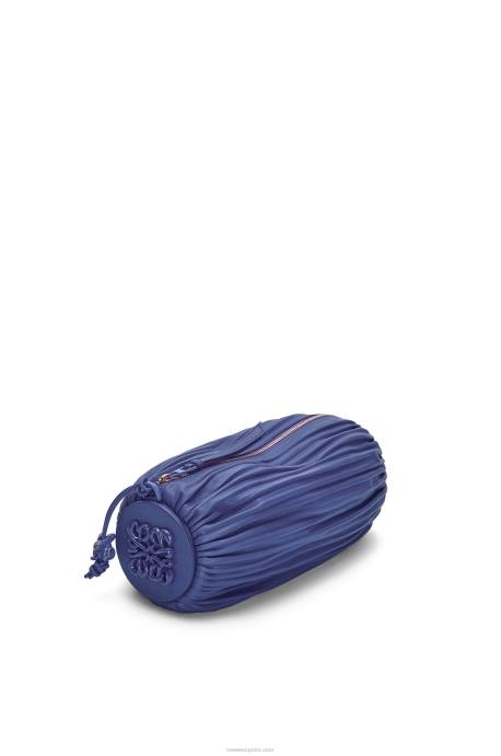 Loewe mujer bolsito pulsera en napa plisada LP64601 glaseado de color morado oscuro