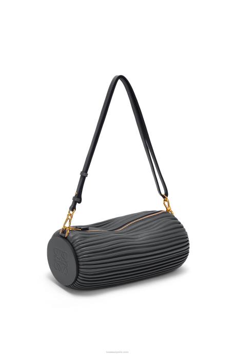 Loewe mujer bolsito pulsera en napa plisada LP64632 negro