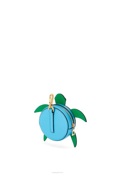 Loewe mujer bolsito tortuga para galletas en piel de becerro clásica LP64617 azul verde