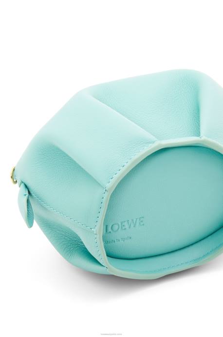 Loewe mujer bolso hipopótamo en piel de becerro clásica LP64392 menta fresca