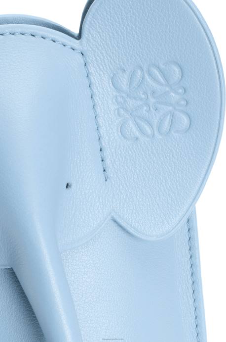 Loewe mujer bolsillo de elefante en piel de becerro clásica LP64580 azul polvoriento
