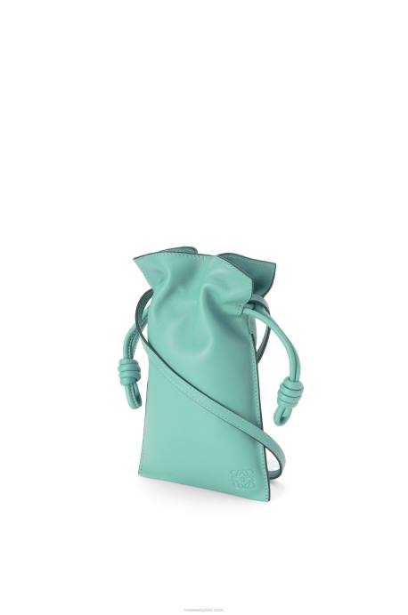 Loewe mujer bolsillo flamenco de piel de becerro napa LP64296 menta fresca
