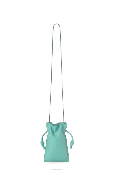 Loewe mujer bolsillo flamenco de piel de becerro napa LP64296 menta fresca