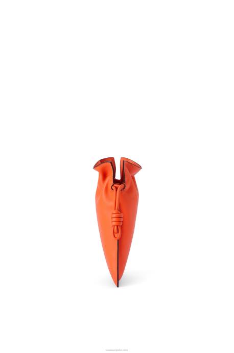 Loewe mujer bolsillo flamenco de piel de becerro napa LP64599 naranja