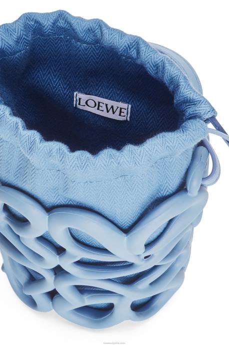 Loewe mujer bolsillo inflado con anagrama de gomaespuma ligera LP64576 azul polvoriento