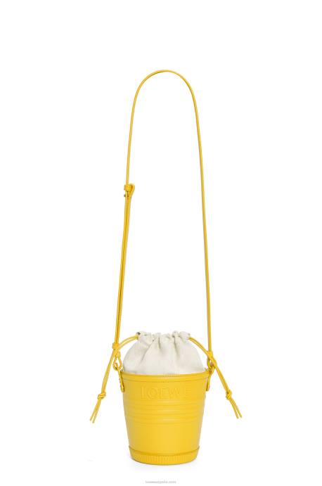 Loewe mujer bolsillo jardinero de piel de becerro LP64230 amarillo