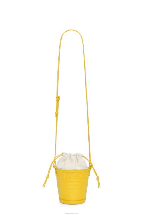 Loewe mujer bolsillo jardinero de piel de becerro LP64230 amarillo