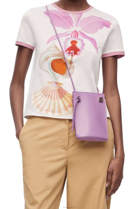 Loewe mujer bolsillo para dados en piel de becerro clásica LP64573 guimauve